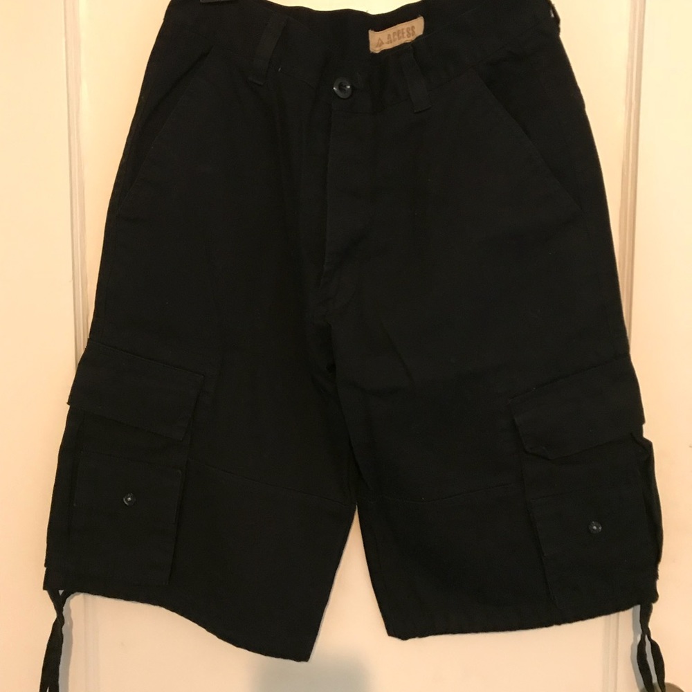 Basic Access Black Cargo Shorts